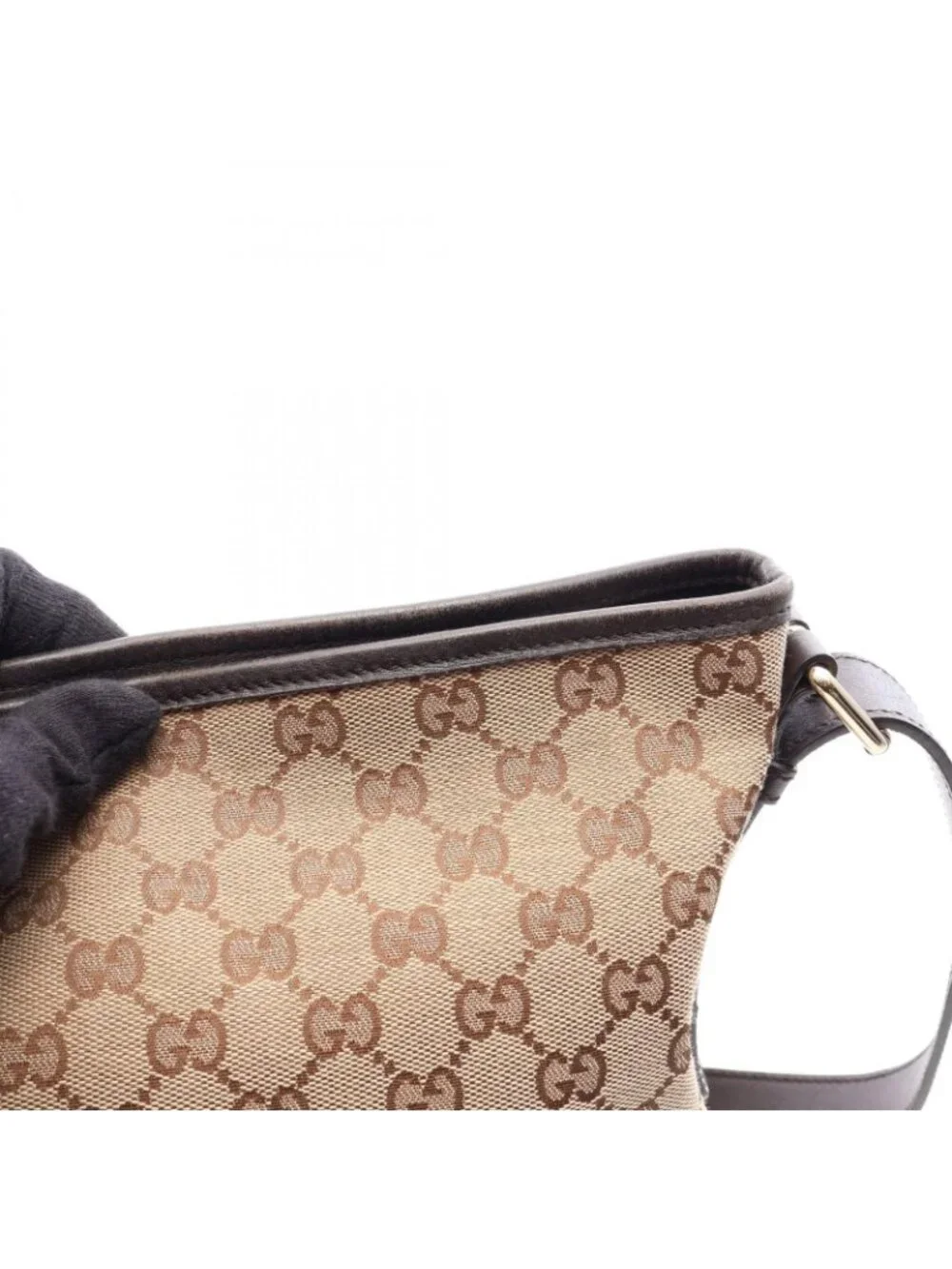 Gucci Shoulder Bag GG Canvas Beige Brown